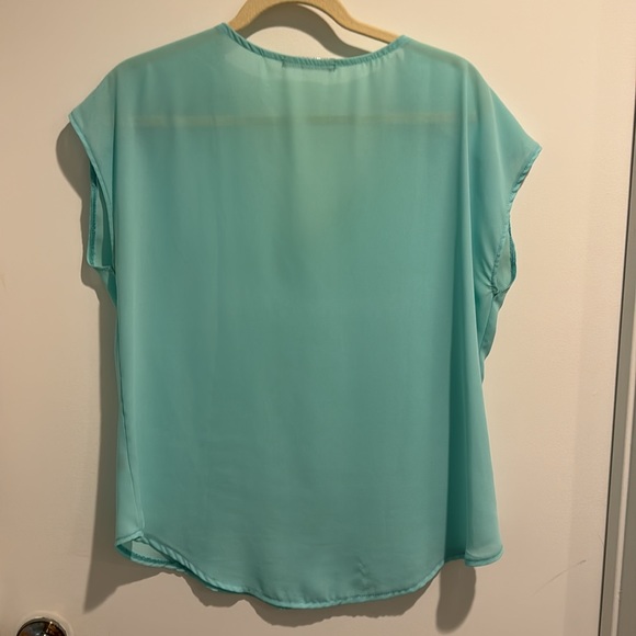 Olivia Moon Aqua Teal Blouse - Picture 2 of 5